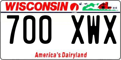WI license plate 700XWX