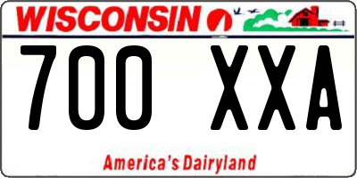 WI license plate 700XXA