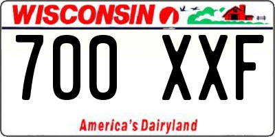 WI license plate 700XXF