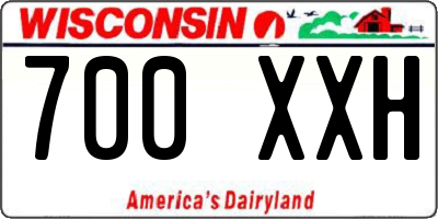 WI license plate 700XXH