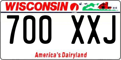 WI license plate 700XXJ
