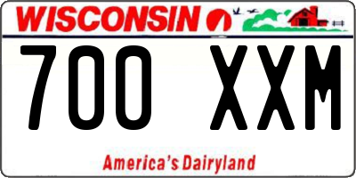 WI license plate 700XXM