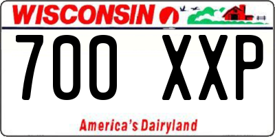 WI license plate 700XXP