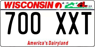 WI license plate 700XXT