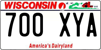 WI license plate 700XYA