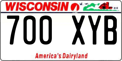 WI license plate 700XYB