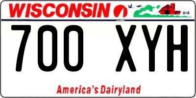 WI license plate 700XYH