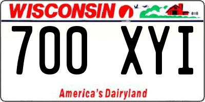 WI license plate 700XYI