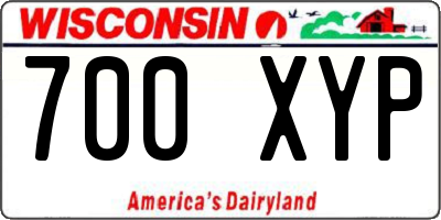 WI license plate 700XYP