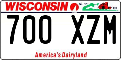WI license plate 700XZM