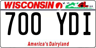 WI license plate 700YDI
