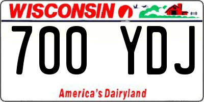 WI license plate 700YDJ
