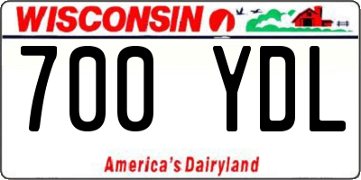 WI license plate 700YDL