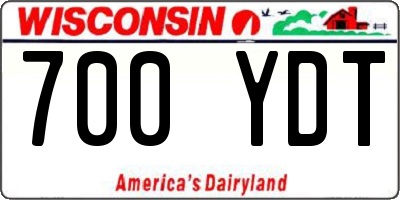 WI license plate 700YDT