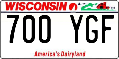 WI license plate 700YGF