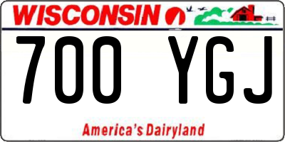 WI license plate 700YGJ