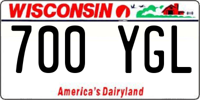 WI license plate 700YGL