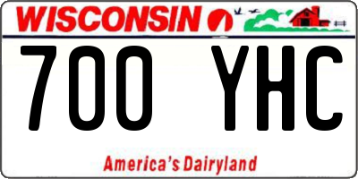 WI license plate 700YHC