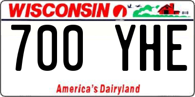 WI license plate 700YHE