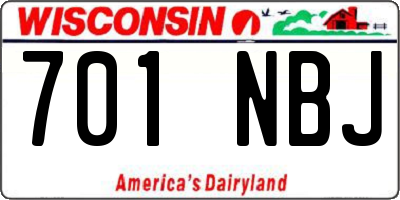 WI license plate 701NBJ