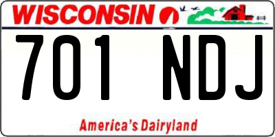 WI license plate 701NDJ