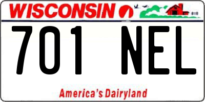 WI license plate 701NEL