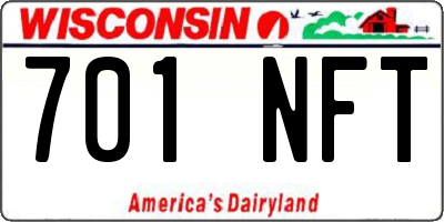 WI license plate 701NFT