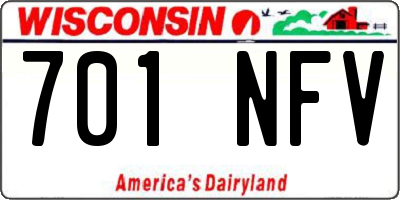 WI license plate 701NFV