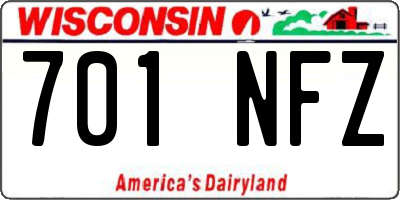 WI license plate 701NFZ
