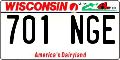 WI license plate 701NGE