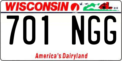WI license plate 701NGG