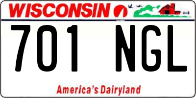 WI license plate 701NGL