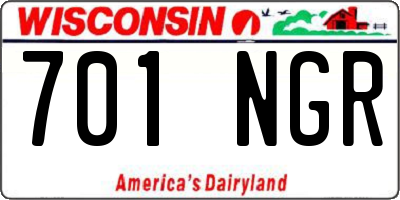 WI license plate 701NGR