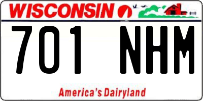 WI license plate 701NHM