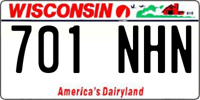 WI license plate 701NHN