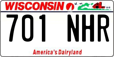 WI license plate 701NHR