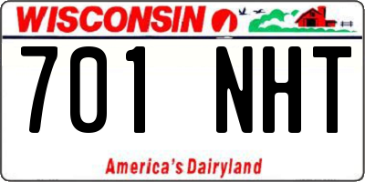 WI license plate 701NHT