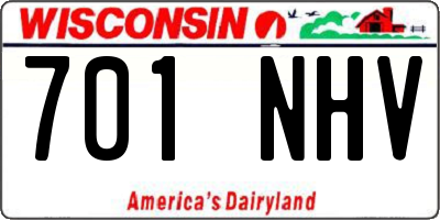 WI license plate 701NHV