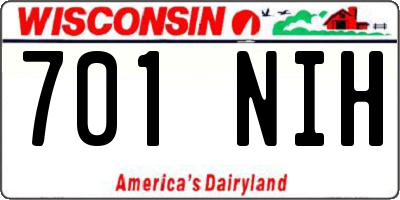 WI license plate 701NIH