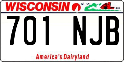WI license plate 701NJB