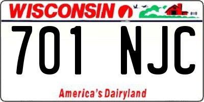 WI license plate 701NJC