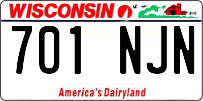 WI license plate 701NJN
