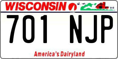 WI license plate 701NJP