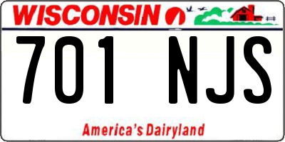 WI license plate 701NJS