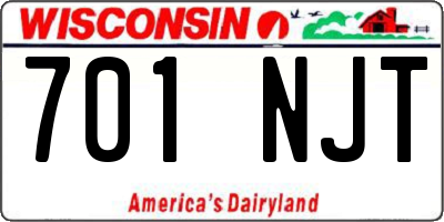 WI license plate 701NJT