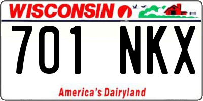 WI license plate 701NKX