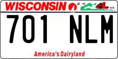 WI license plate 701NLM