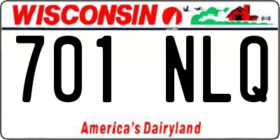 WI license plate 701NLQ