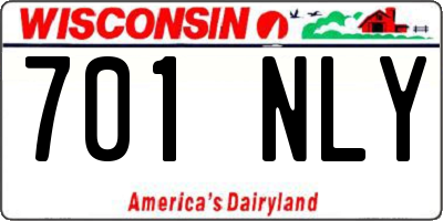 WI license plate 701NLY