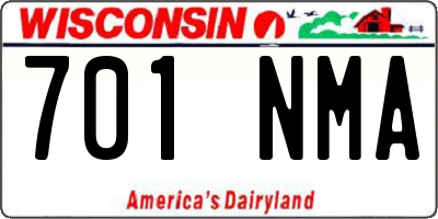 WI license plate 701NMA